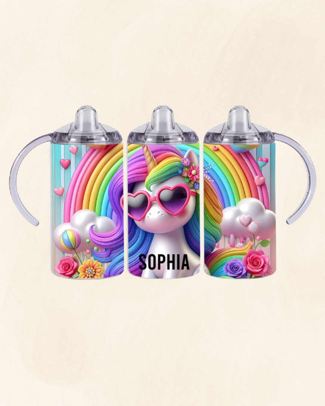 Personalised Unicorn Sippy Cup