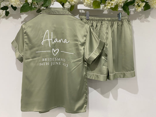 Personalised Satin Pyjamas