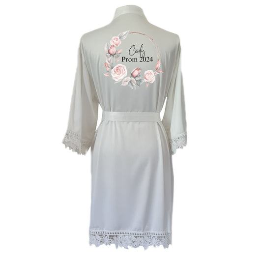 prom robes, robes, bridal robes, prom keepsakes, bridal party, wedding robes, gifts for prom, personalised robes, personalised gifts