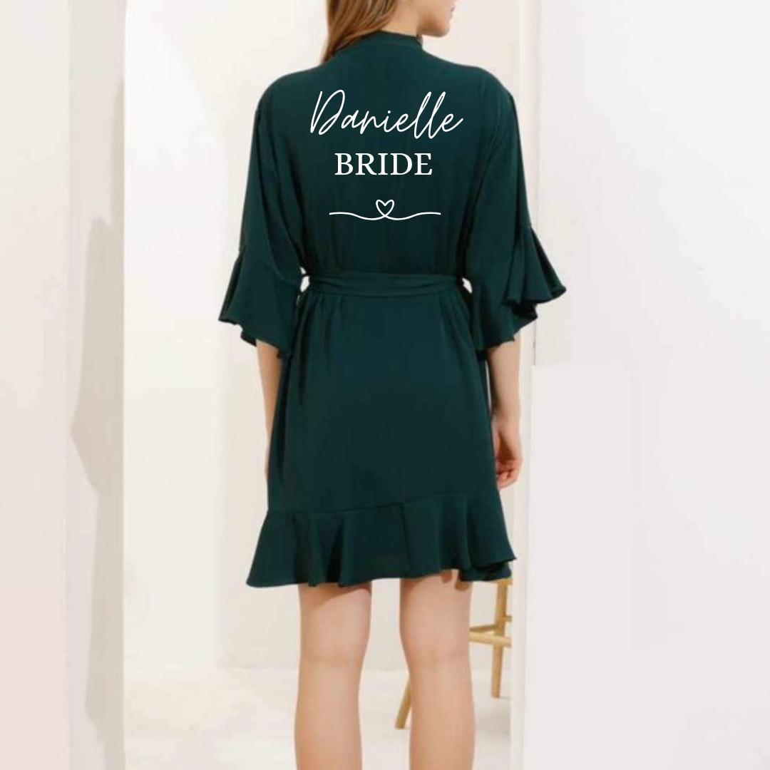 Personalised wedding robe, bridal robe, wedding, gift for bridesmaid, gift for bride, personalised robes
