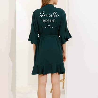 Personalised wedding robe, bridal robe, wedding, gift for bridesmaid, gift for bride, personalised robes